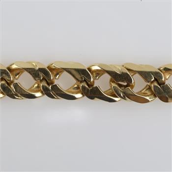 18kt Gold Oval Link Chain Bracelet-Evaluated By Our Certified Gemologist-AGS/GIA