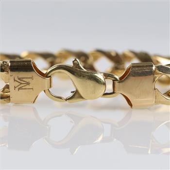 18kt Gold Oval Link Chain Bracelet-Evaluated By Our Certified Gemologist-AGS/GIA
