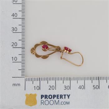 18kt Gold Pink Stone Earrings