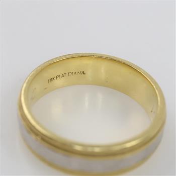 18kt Gold Platinum Band