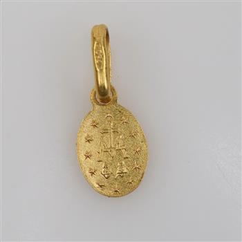18kt Gold Religious Pendant