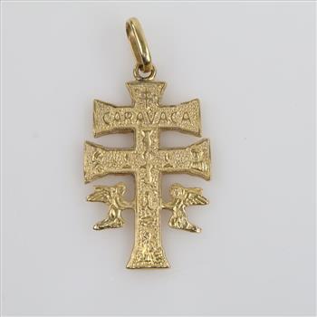 18kt Gold Religious Pendant