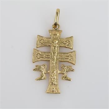 18kt Gold Religious Pendant