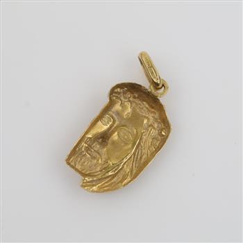 18kt Gold Religious Pendant