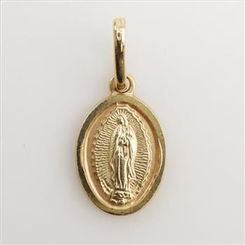 18kt Gold Religious Pendant