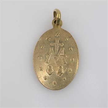18kt Gold Religious Pendant