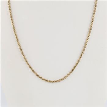 18kt Gold Rolo Link Necklace