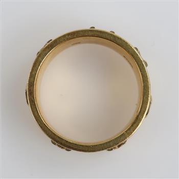18kt Gold Roman Numerals Spinner Ring