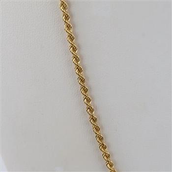18kt Gold Rope Chain Necklace