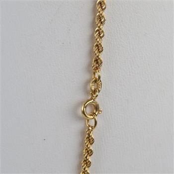 18kt Gold Rope Chain Necklace