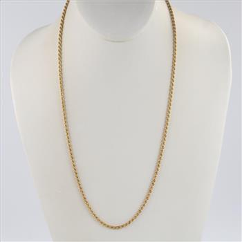 18kt Gold Rope Chain Necklace