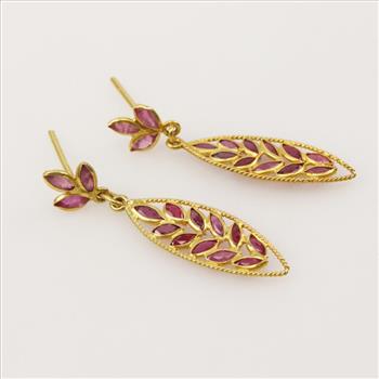18kt Gold Ruby Earrings
