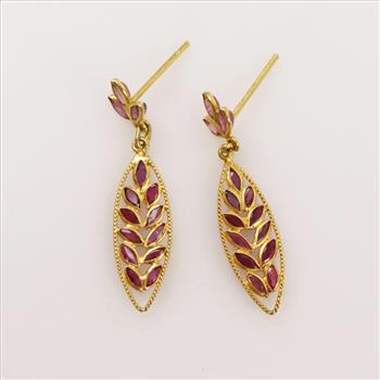 18kt Gold Ruby Earrings