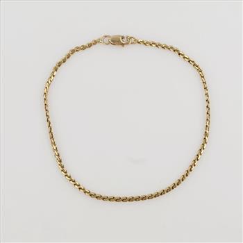 18kt Gold Serpentine Link Anklet