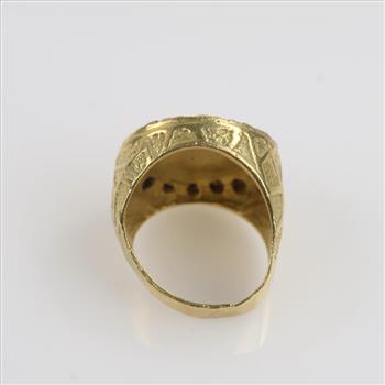 18kt Gold Signet BMW Diamond Ring-Evaluated By Our Certified Gemologist-AGS/GIA