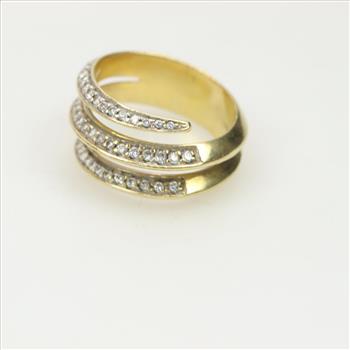 18kt Gold Snake Tail Wrap Around Ring
