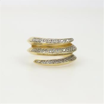 18kt Gold Snake Tail Wrap Around Ring