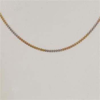 18kt Gold Tri-color Necklace