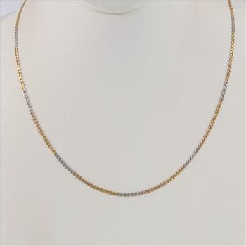 18kt Gold Tri-color Necklace