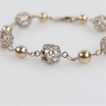 18kt Gold Two Tone Bracelet