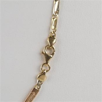 18kt Gold Two-tone Anchor Chain Necklace