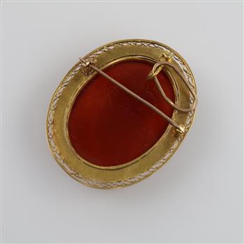 18kt GP Cameo Brooch