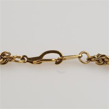 18kt RGP Rope Chain Bracelet