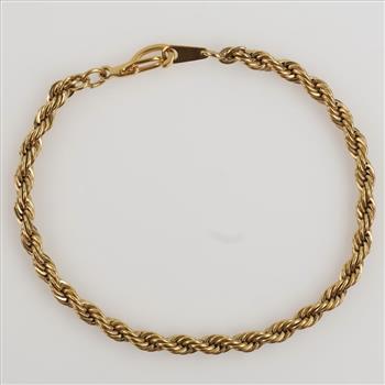 18kt RGP Rope Chain Bracelet