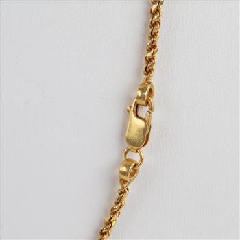 18kt Solid Gold Twisted Rope Chain Necklace
