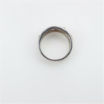 18kt Tri Color Gold Yellow And White Diamond Ring