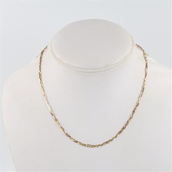 18kt Two Tone Gold Braided Chain Necklace