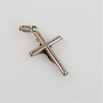 18kt Two Tone Gold Religious Cross Pendant
