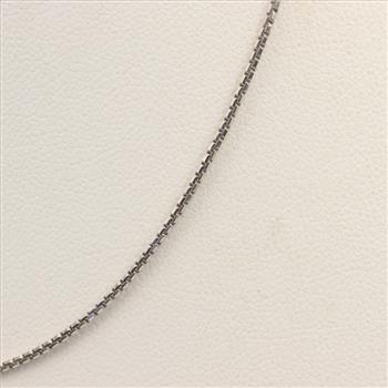 18kt White Gold Box Chain Necklace