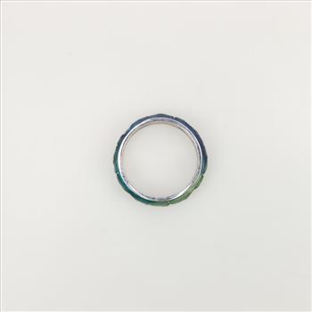 18kt White Gold Diamond Moon And Stars Band