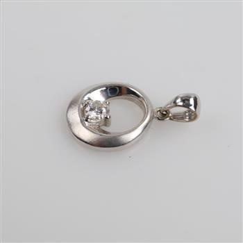 18kt White Gold Diamond Pendant