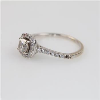 18kt White Gold Diamond Ring -AGS Grading Report