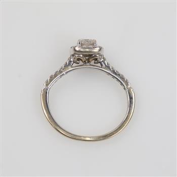 18kt White Gold Diamond Ring -AGS Grading Report