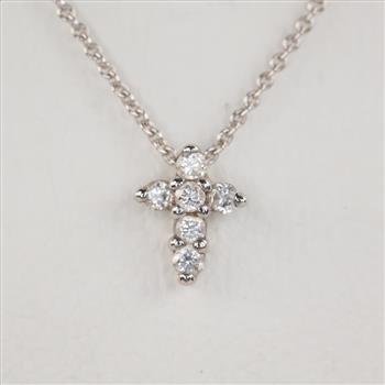 18kt White Gold Necklace Diamond Pendant