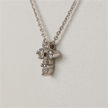 18kt White Gold Necklace Diamond Pendant
