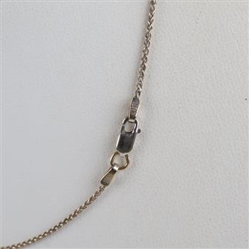 18kt White Gold Wheat Chain Necklace