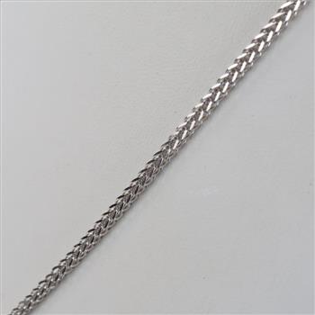 18kt White Gold Wheat Chain Necklace