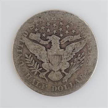 1900-S US Barber Silver Half Dollar
