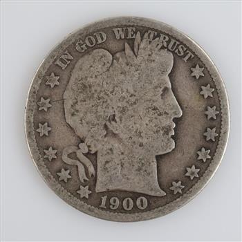 1900-S US Barber Silver Half Dollar