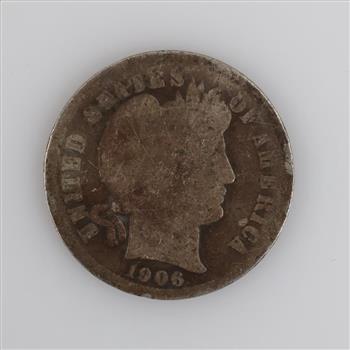 1906 Barber Silver Dime