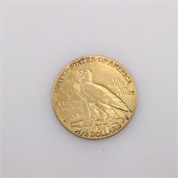 1908 Indian Head Gold $2.50 Quarter Eagle