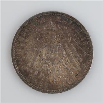 1912 A Germany 3 Mark Silver Coin