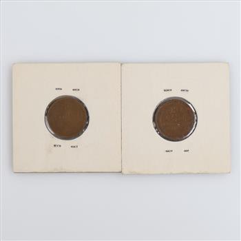 1912-S & 1909 US Wheat Penny, 2 Pieces
