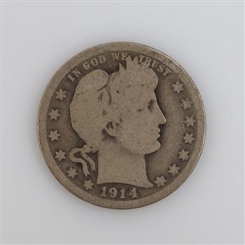 1914 Barber Silver Quarter