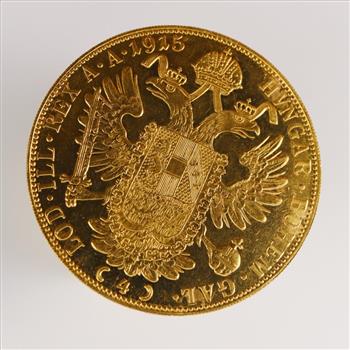 1915 Austrian Franz Joseph I Gold 4 Ducat