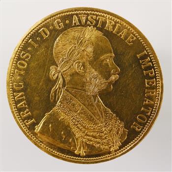 1915 Austrian Franz Joseph I Gold 4 Ducat
